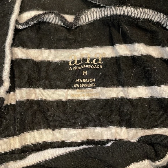 Women’s Black & White Striped Maxi Skirt M - Picture 3 of 4